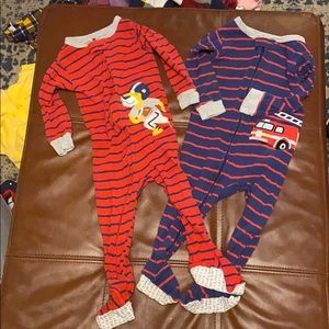 Set of two footie pjs - 12 months